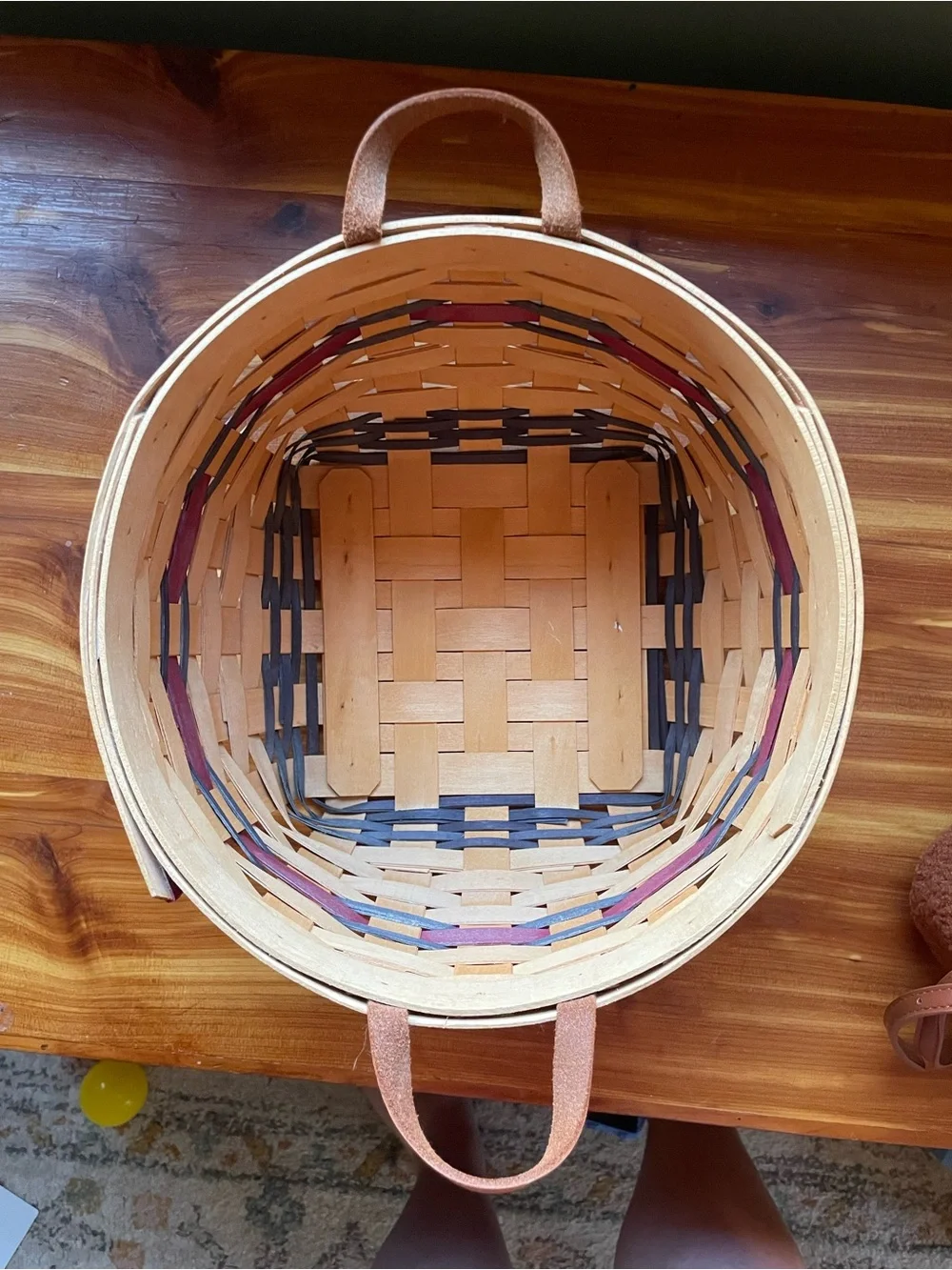 Royce Craft Baskets Woven Wood Basket Amish made  Americana colors